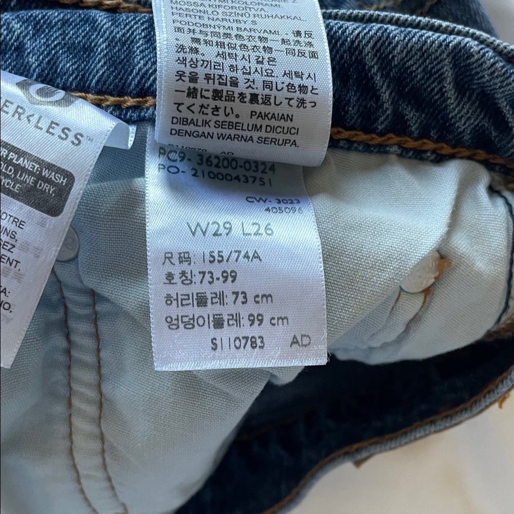 Women's Levi’s 501 Crop High-Rise Straight Jeans - Size 29 - Medium Blue - Picture 6 of 6
